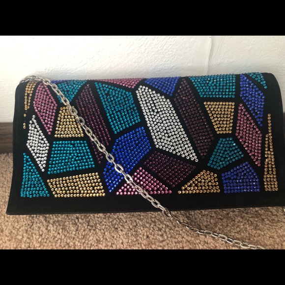 multi-colored stones should bag/ crossbody - Picture 2 of 8